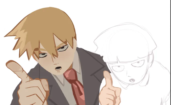 Mob psycho animatic WIPTrying out a more simple artstyle to make the production faster #REIGEN #reigenarataka #mob #mp100 