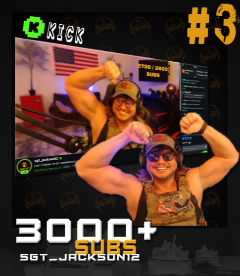 djacksonweather's tweet photo. 3rd community to ever hit 3k subs on @kick 

So damn blessed to have all of you in my life! 🫡🫡🫡 https://t.co/dlYbbd1Mnj