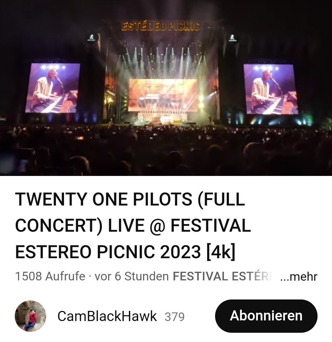 Oh_lalala_'s tweet photo. Here's a link to the full TOP Estéreo Picnic concert in Colombia 
https://t.co/ZtsGAY8DOH https://t.co/0PFN8UtpKH