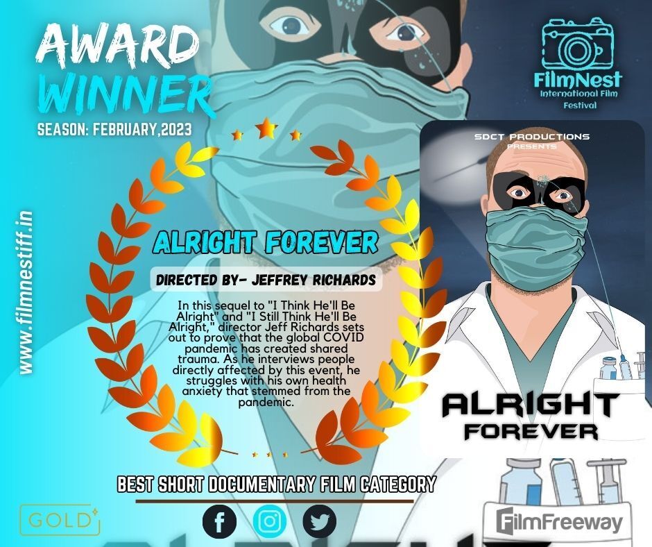 FilmnestF's tweet photo. Congratulations to @richardsscottj for his outstanding achievement in the Best Short Documentary Film category with "Alright Forever". We take great pleasure in acknowledging his exceptional efforts and applaud him for a job well done! Kudos to you!
#AlrightForever #Documentary https://t.co/LNbeMdZVBg