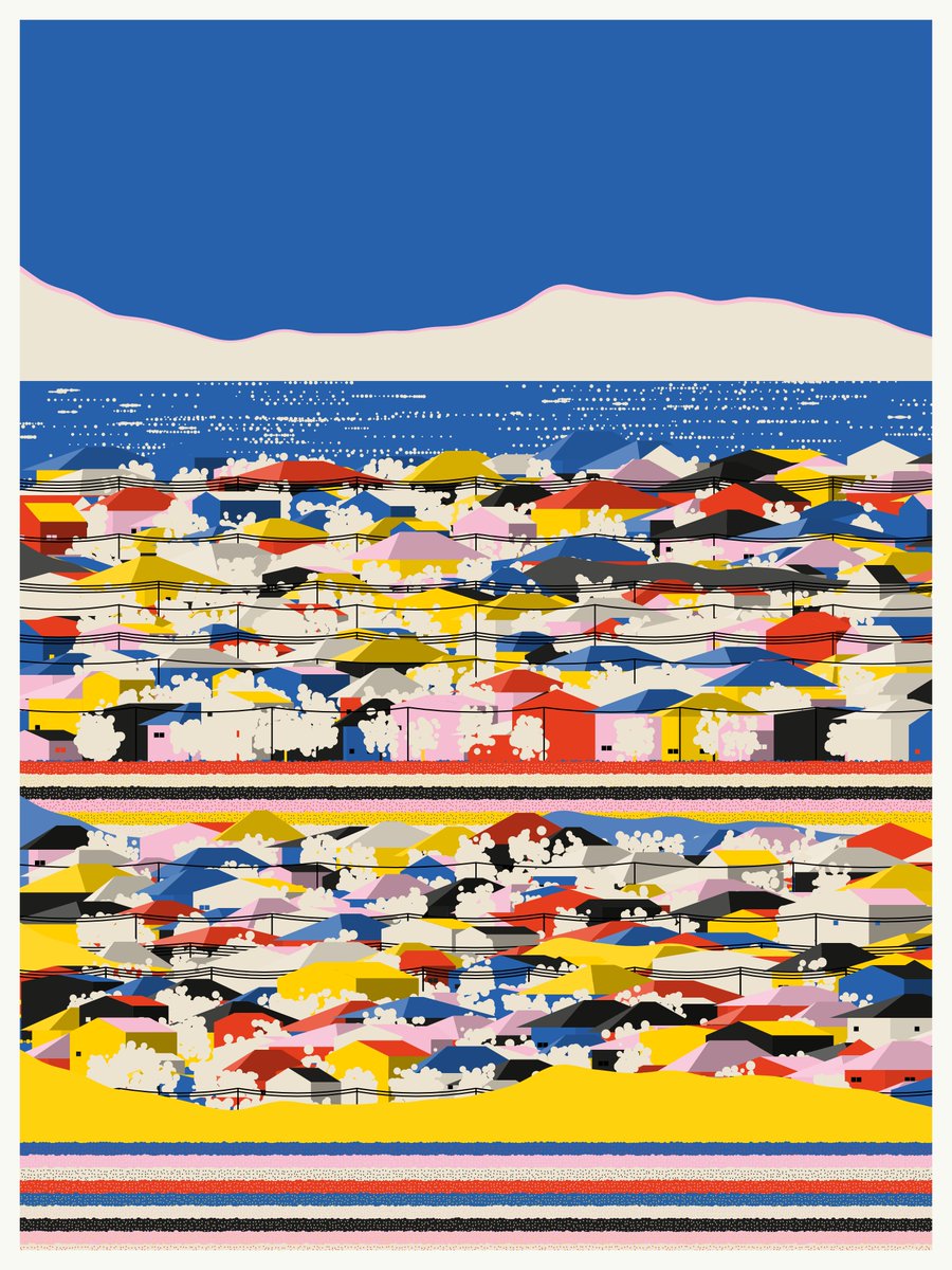 Add Scenes #384 in Akira palette after sending one as a gift to a collector I respect. Randomization of gen art system really works wonder even within the same set of palette, outputs can really vary. See 11 outputs of Akita in comment.