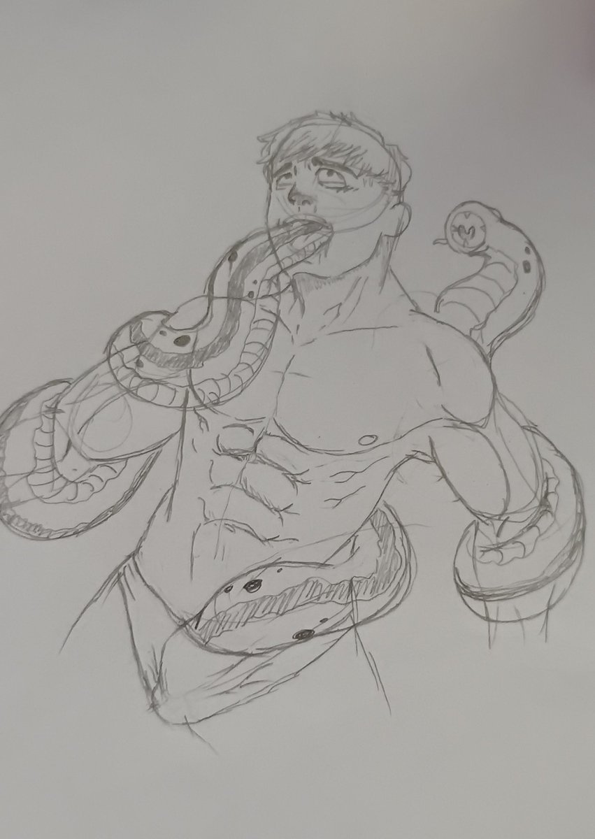 Doodled this one again while studying parasites and stuff and my mind just wandered 🤣