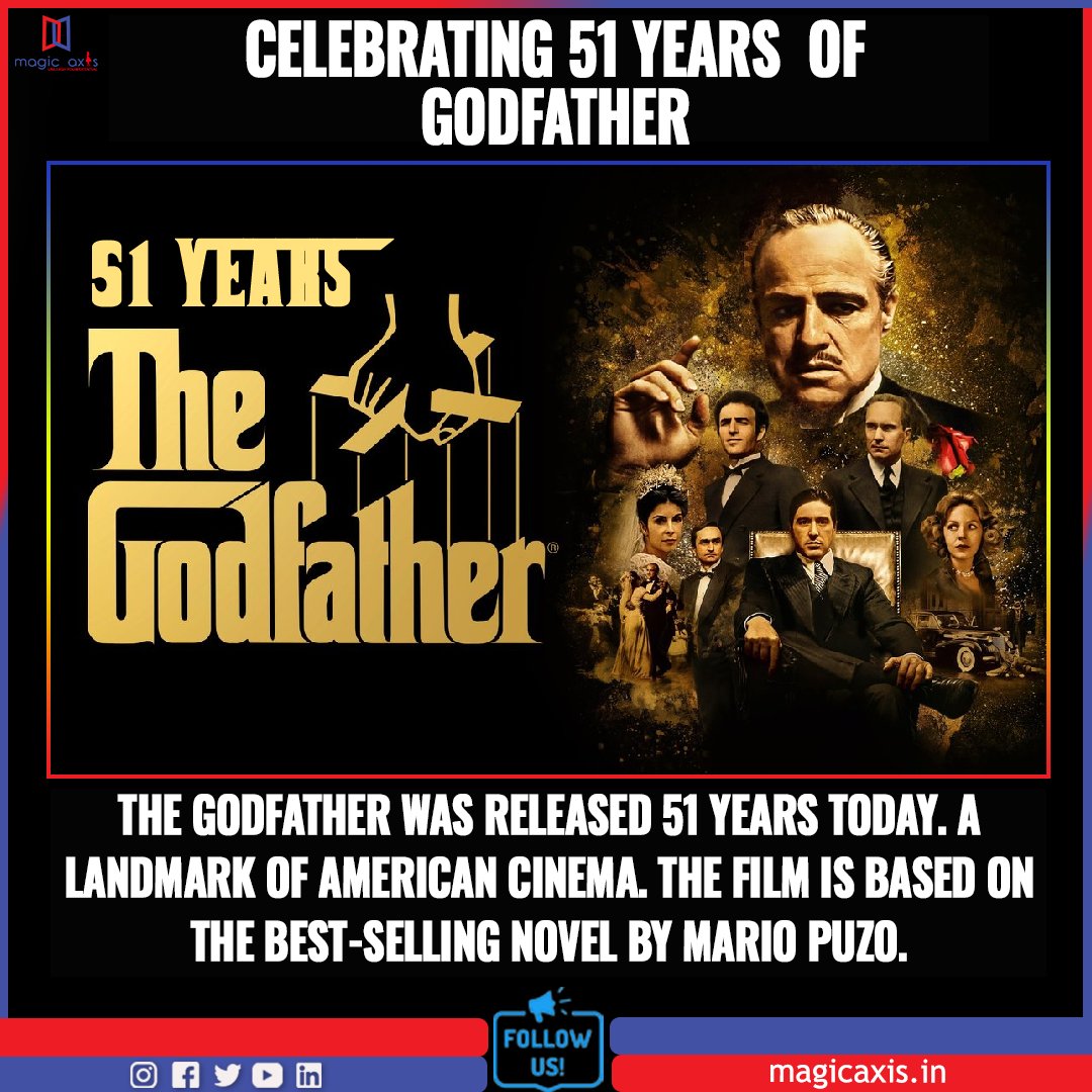 51 years ago today, the greatest movie ever was released. #Godfather #AcademyMuseum

#MagicAxis #HollywoodMovies #HollywoodUpdate #hollywoodclassics #hollywoodmoviestar #MovieNostalgia #Nostalgia