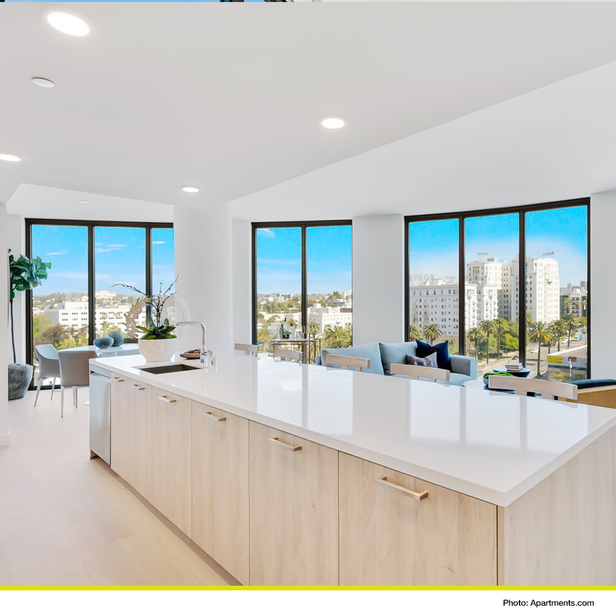 questwindows's tweet photo. Kurve on Wilshire in Los Angeles, featuring incredible flowing lines, which we've typically shown from the outside, but now with some amazing inside-out shots through Quest Windows. Partners: Hankey Investment Company, Large Architecture
#WeCladSkyscrapers #architecture #laliving https://t.co/L6XTWL0nS9