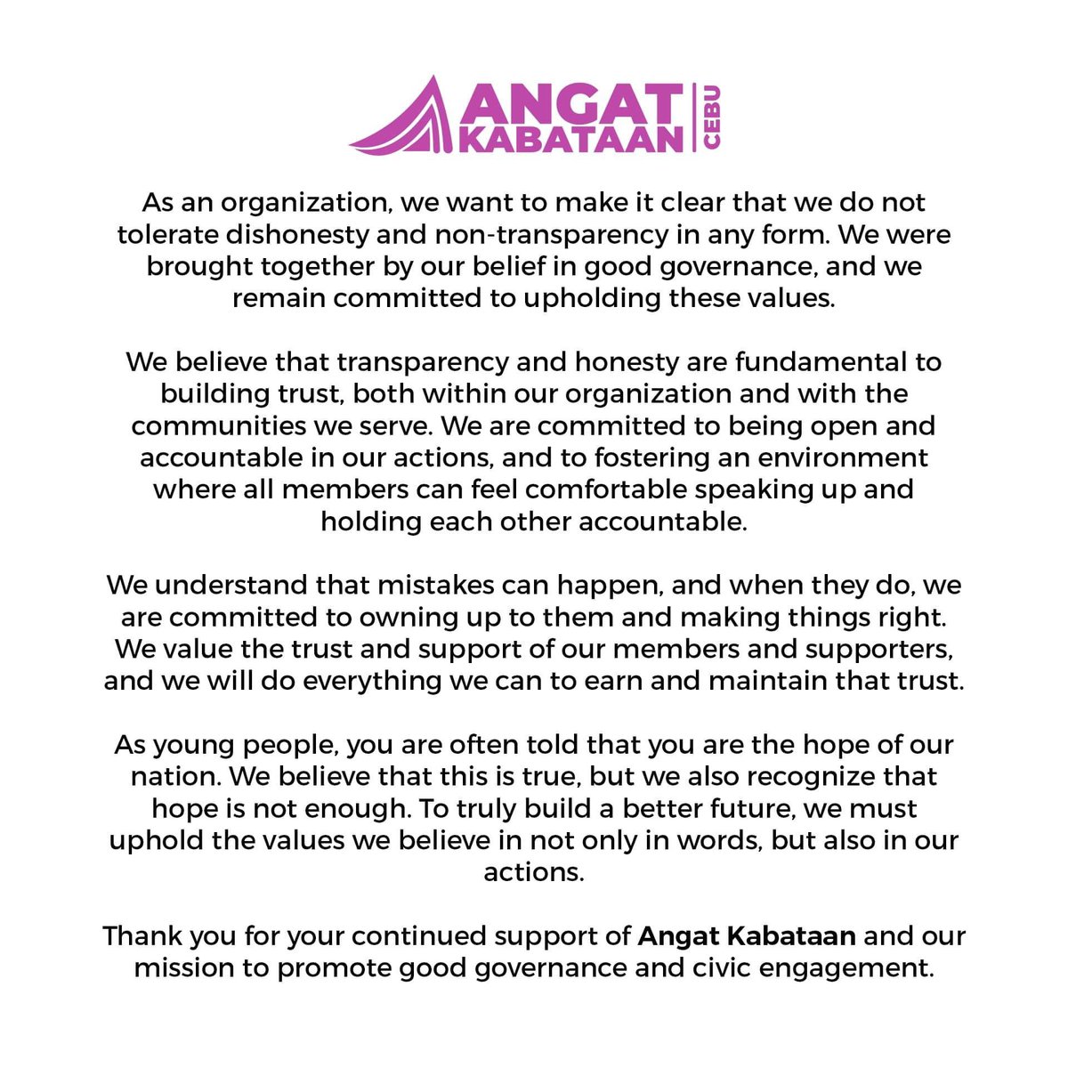 ABYCebu's tweet photo. ‼️ statement ‼️ https://t.co/paiB44t8T6