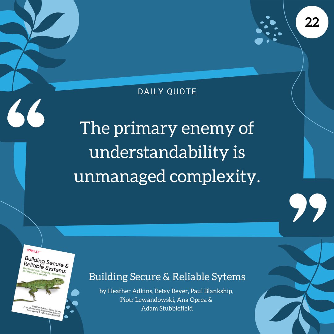 Itchimonji's tweet image. The primary enemy of #understandability is #unmanaged #complexity.