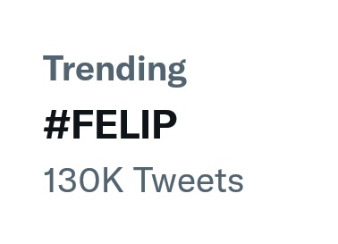 UpdatedTrending's tweet photo. Default #FELIP has now reached 130K tweets and still trending in the philippines. @felipsuperior https://t.co/9PFTrvDZrF