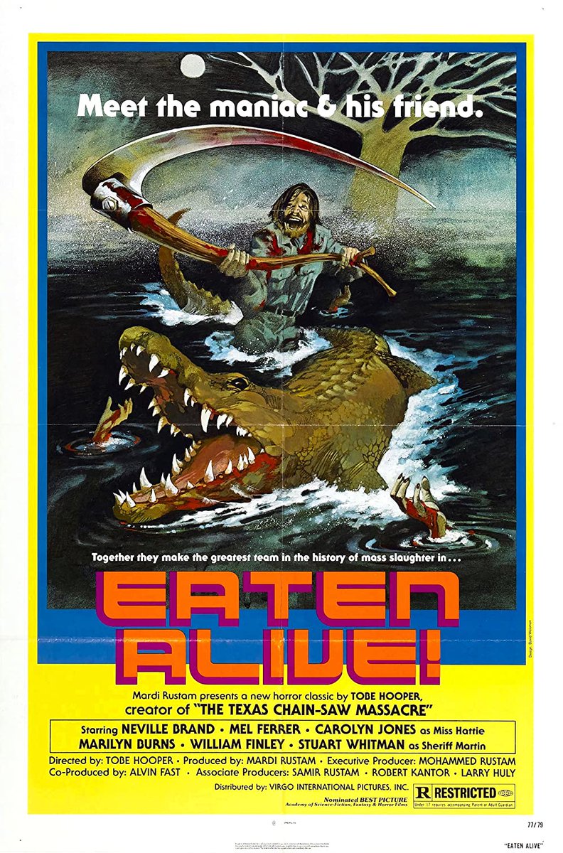 #NowWatching 
EATEN ALIVE (1976)
dir. Tobe Hooper
#Horror #Slasher 
#70sHorror