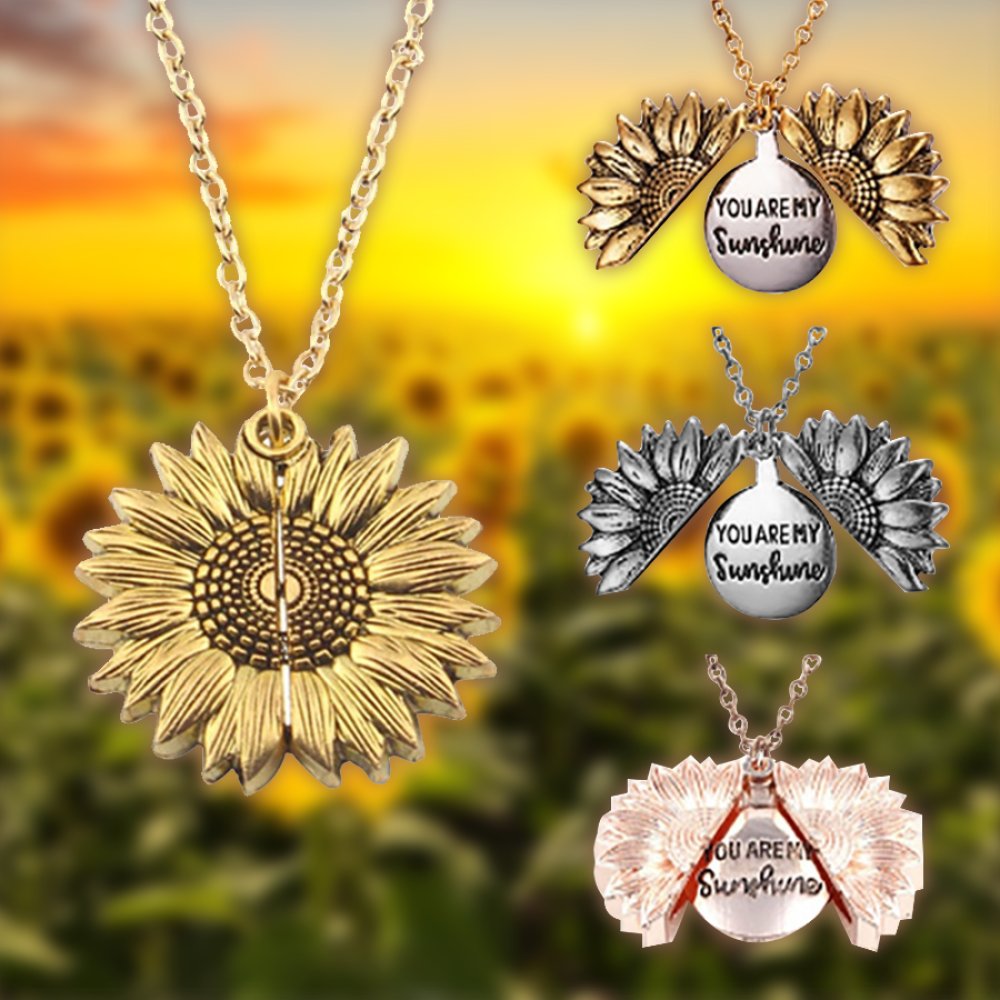You Are My Sunshine Sunflower Pendant Necklace
________________

#jewelry #gem #jewelrylovers #jewelryaddiction #accessories #thebingodeal #sale #shopping

thebingodeal.com/you-are-my-sun…