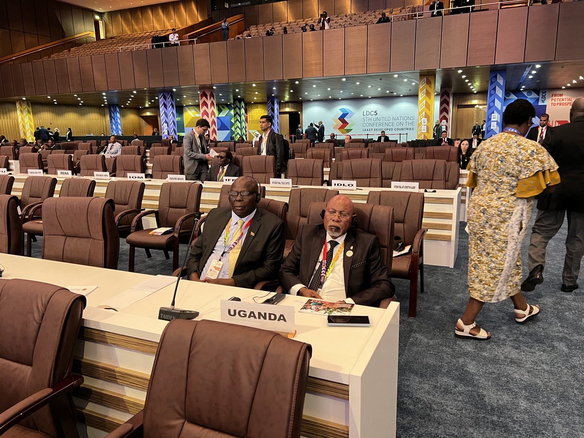 With Minister of Foreign Affairs Hon. Jejje Odongo attending the 5th LDC conference in Doha Qatar