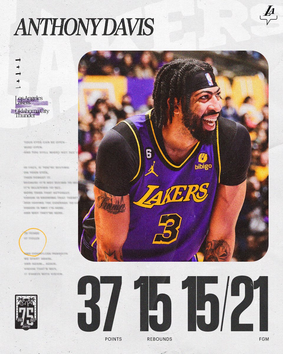 Lakers's tweet photo. Take a bow, Brow 〰 https://t.co/E2pJ138CQg