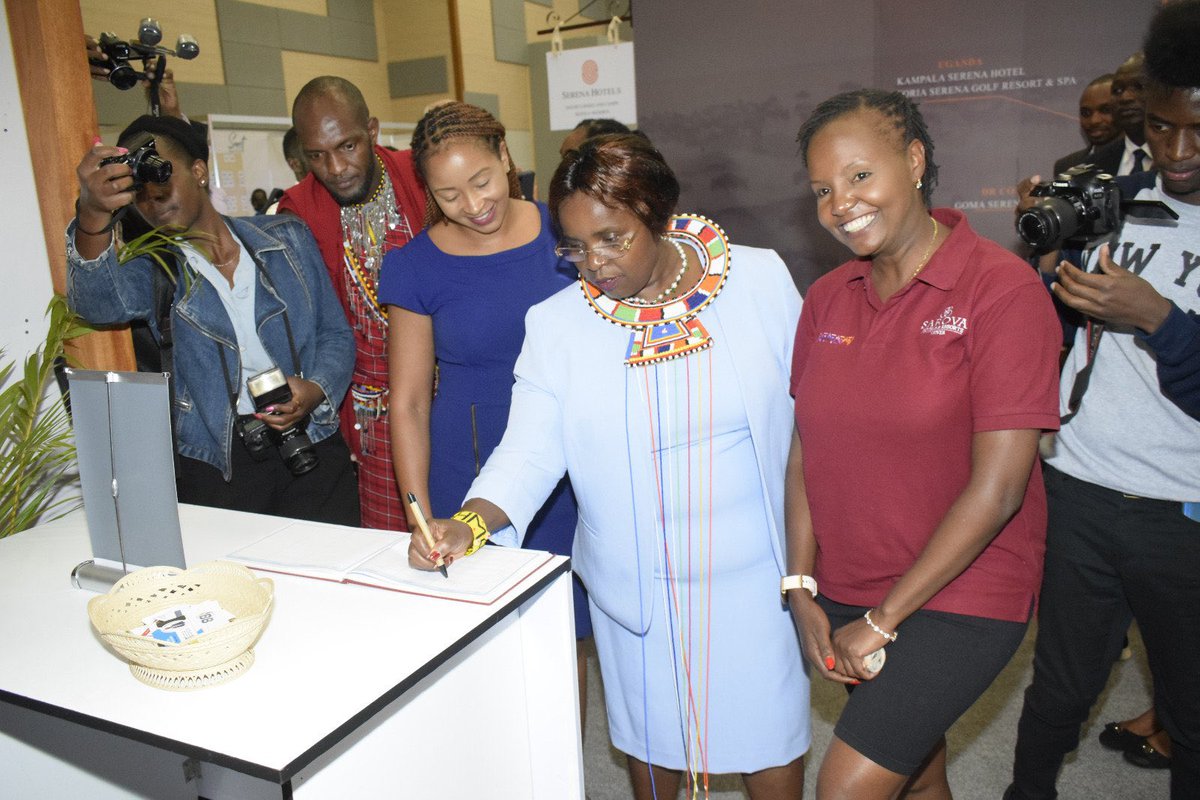 CSMalonza's tweet photo. Launching 
 this year's Holidays Tourism fair at Sarit Expo Centre, calling on  Kenyans to take advantage for affordable holiday packages available at the fair https://t.co/Tfige6HPZy