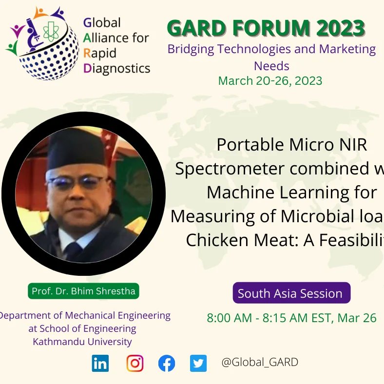 global_gard's tweet photo. 🗺️🌍🌏🔬Be a part of a movement to transform healthcare through rapid diagnostics. Register for GARD and help us build a better future for everyone. Join South Asia Session of GARD Forum 2023.
Free Registration at https://t.co/wGKV3197Dg https://t.co/9ib3jb77pZ