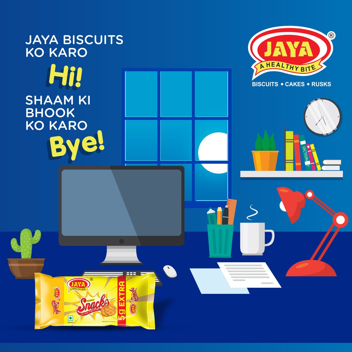 Say 'Adios' to your evening cravings with Jaya Biscuits. 

.

.

.

.

.

#SabkiPasandJaya #newyear #happynewyear #happy2023 #snacks #mariebiscuits #sweets #munching  #biscuitlover #sweetbiscuit #biscuits #healthyandtasty #healthybiscuits #snacktime #loveforbiscuits #cakes