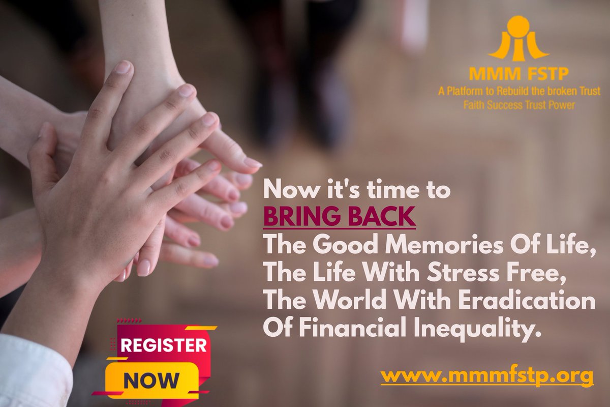 Mmmfstp2023's tweet photo. MMM FSTP INTERNATIONAL
Now, it's time to BRING BACK.
The good memories of life, the life with stress free,
The world with eradication of financial Inequality.

Join Today
https://t.co/aWgtTlSkLI

Long Life MMM FSTP #cryptocurrency #MMMFSTP #MMMglobal
#bestearning https://t.co/zaCWfoeuQX
