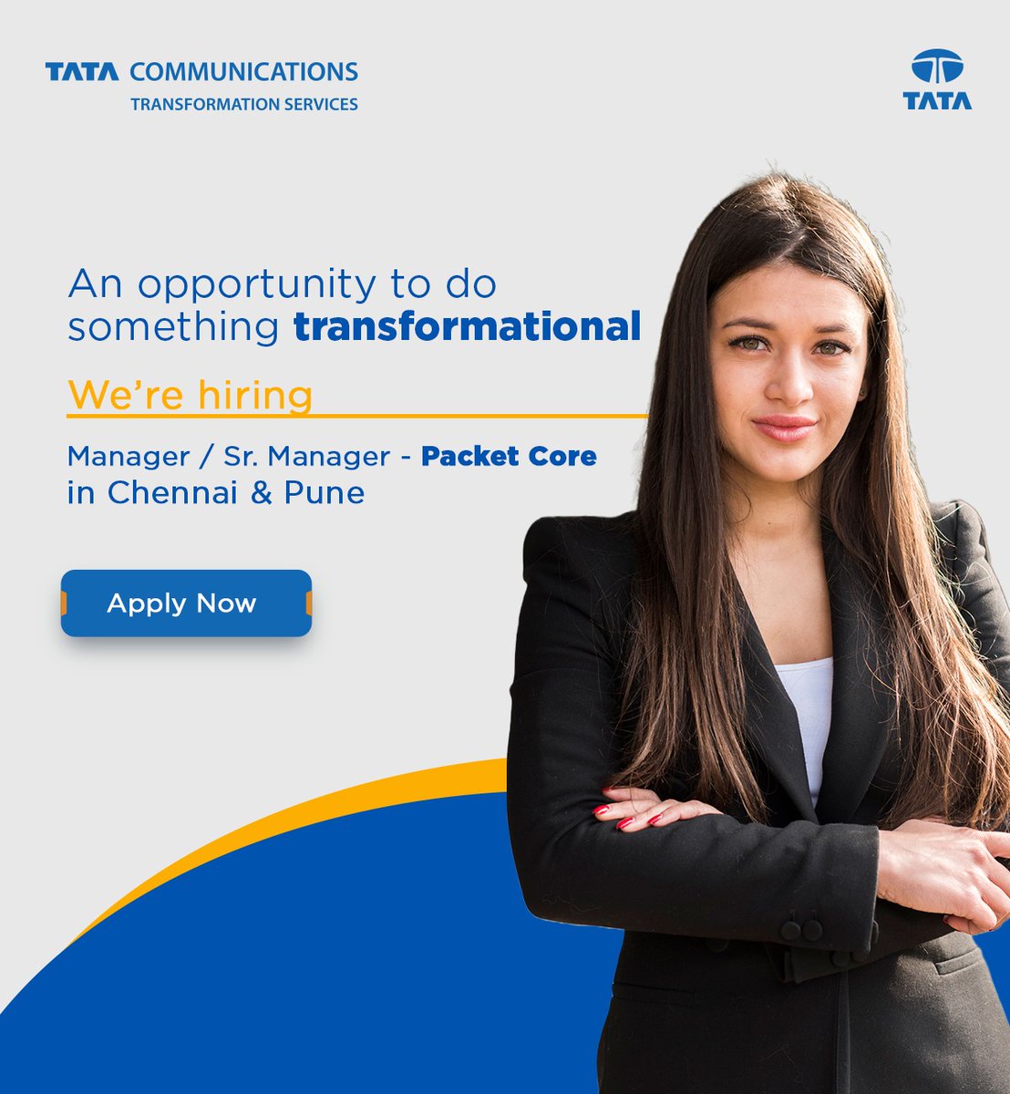 Tata_TCTSL's tweet photo. Tata Communications Transformation Services (TCTS) is hiring Packet Core experts in Chennai & Pune. Follow the link to apply now. https://t.co/NrVhDOV6bO #JoinTCTS #TransformingTelcos https://t.co/CpTAOsqrbv
