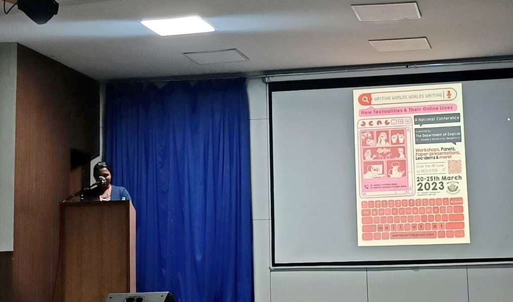 papersargent's tweet photo. Join #WritingWorldsWorldsWriting #NewTextualities2023's plenary session for the last day. Starting now!
@sju_english82 https://t.co/2g3Fz1OJHP