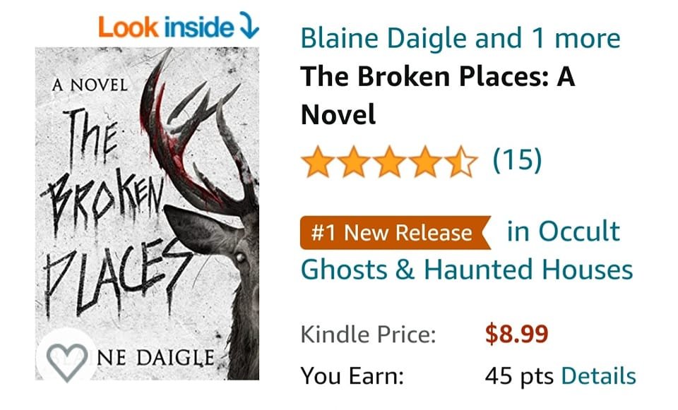 THE BROKEN PLACES by Blaine Daigle is out now. This will be one of the best books you read this read.

geni.us/thebrokenplaces