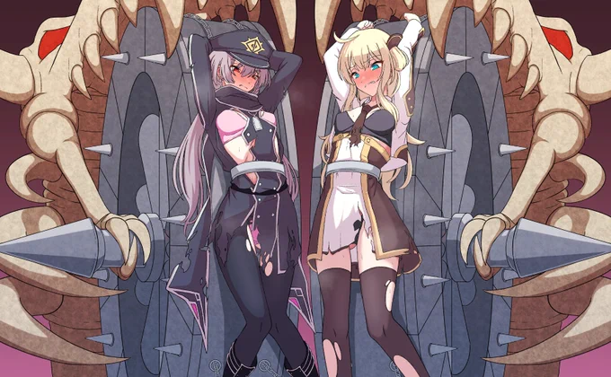 トラップにかかってしまった閃刀姫たち 