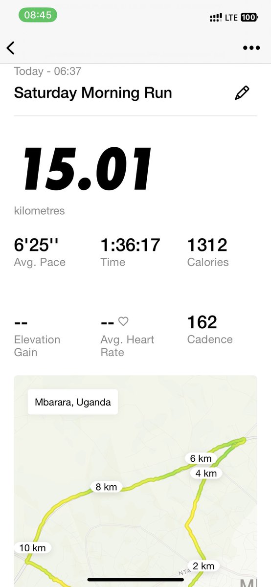 BBRuhamba's tweet image. #SaturdayRun