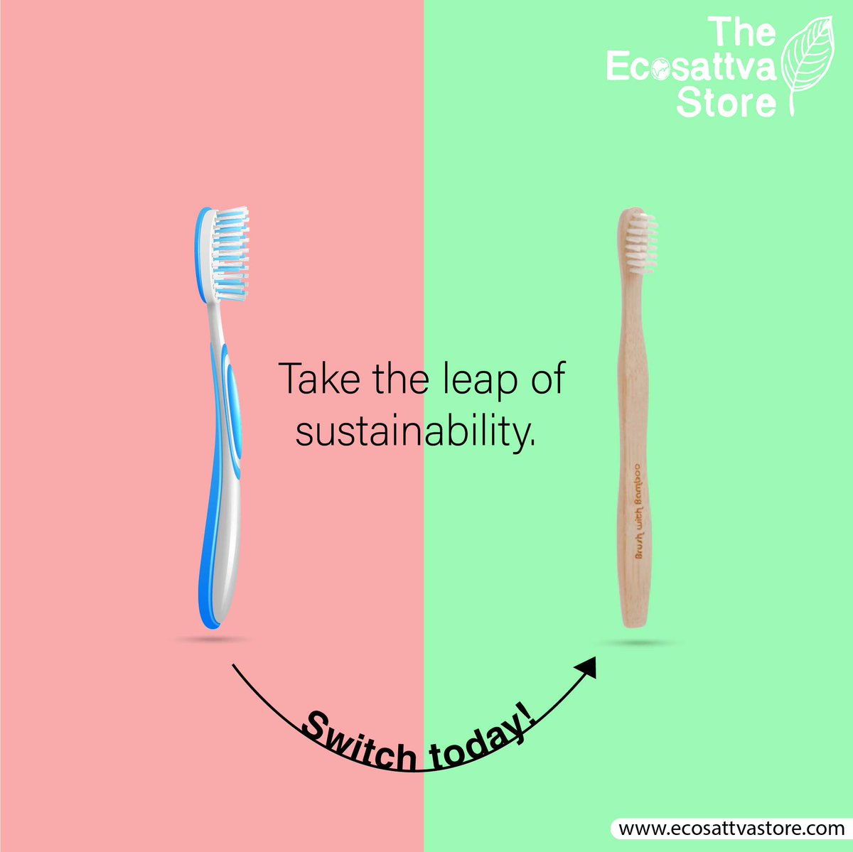EcosattvaStore's tweet photo. Good for your oral hygiene and good for our planet. Switch proudly!
Shop now: https://t.co/sJHTvri8sE
#ecosattva #ecofriendly #sustainableliving #reusable #bamboo #toothbrush #bambootoothbrush https://t.co/ygkMC32zqU