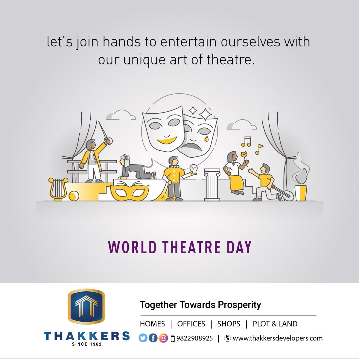 ThakkersGroup's tweet photo. #WorldTheatreDay #theaterday #actors #theaterlife #Teatro #theatrearts #art #theatreartist #shows #Acts #Entertainment #theaterperformance #acting #uniqueart #actresses
#Thakkers #Nashik #Homesforall #Plot #Land #Homes #Flats #Office #Showrooms #Shops https://t.co/avbbep5T4z