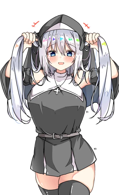 白髪シスター 
