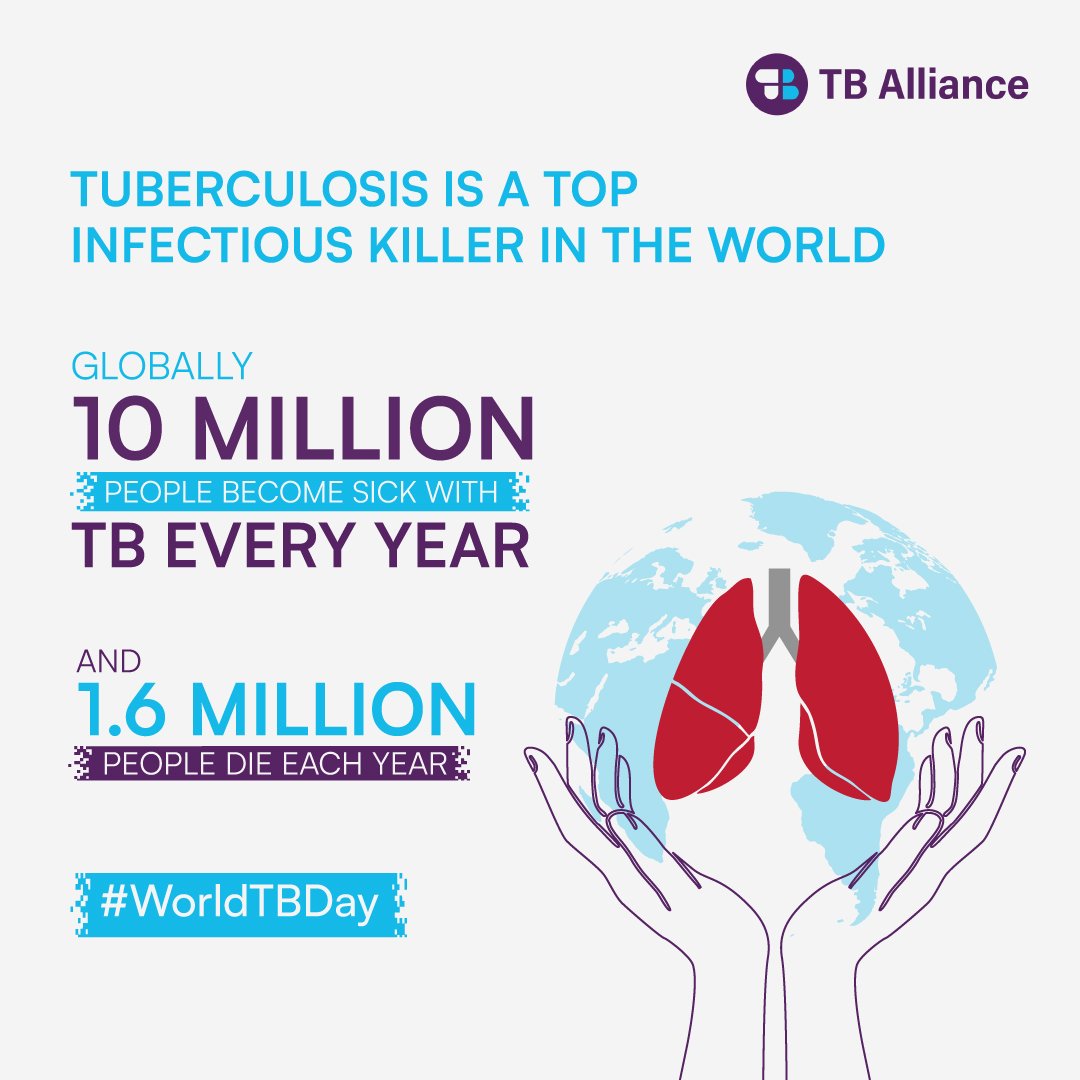 TBAlliance's tweet photo. Let’s work together to create a world without TB. Take action this #WorldTBDay to help make a difference in the fight against this age-old pandemic.

#AimToEndTB #YesWeCanEndTB #Tuberculosis #TBDay https://t.co/3bfudzGrkq