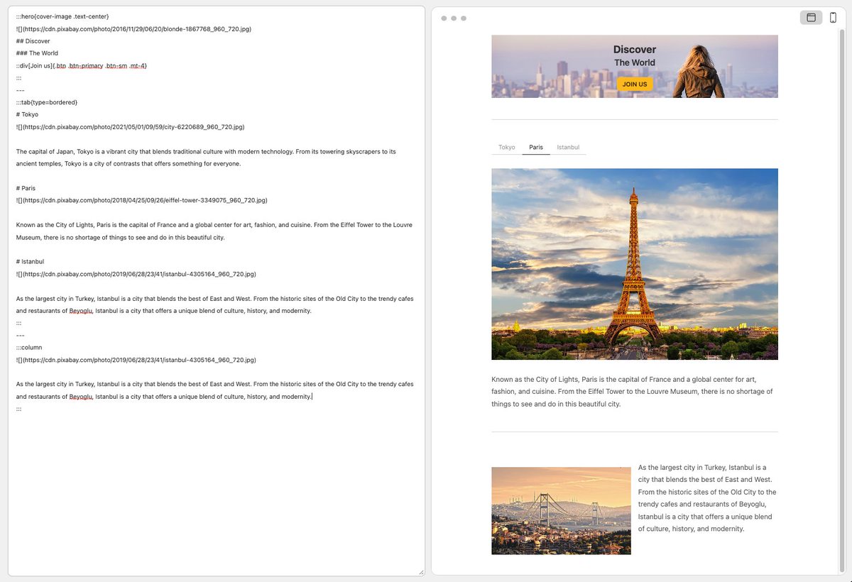 We have just launched Mixa Components. Now you can easily add Carousel, Tabs, Hero, Columns and more. Best of all, they are all compatible with your selected Mixa Theme. Your content will never look the same again

Check it out docs.mixa.site/Components/Car…
#obsidian #mixa #sitebuilder