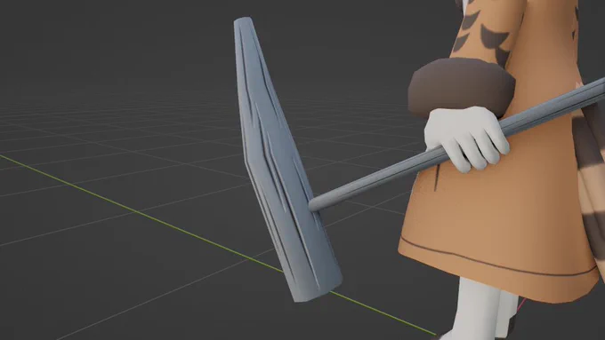 杖はノーマルマップを適用してますテクスチャはKritaで作ってるんですが、最近ノーマルマップ用画像を作れることを知って試してみた#blender 