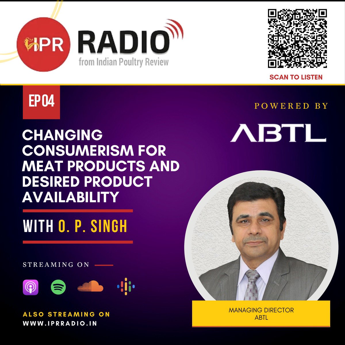 New episode of #iprradio #podcast #streaming NOW. To listen / download, scan the QR code or click on the link bit.ly/3FLgHtW
#poultry #poultryindustry #poultryprocessing  #poultryfarming #meatindustry #meatprocessing #consumerism #consumerbehavior