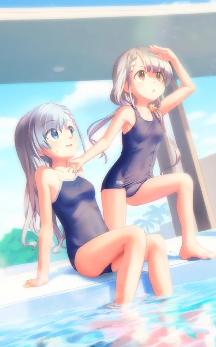 スク水久川姉妹というお題をもらったのが一年くらい前の桜が咲く頃であった…! 
