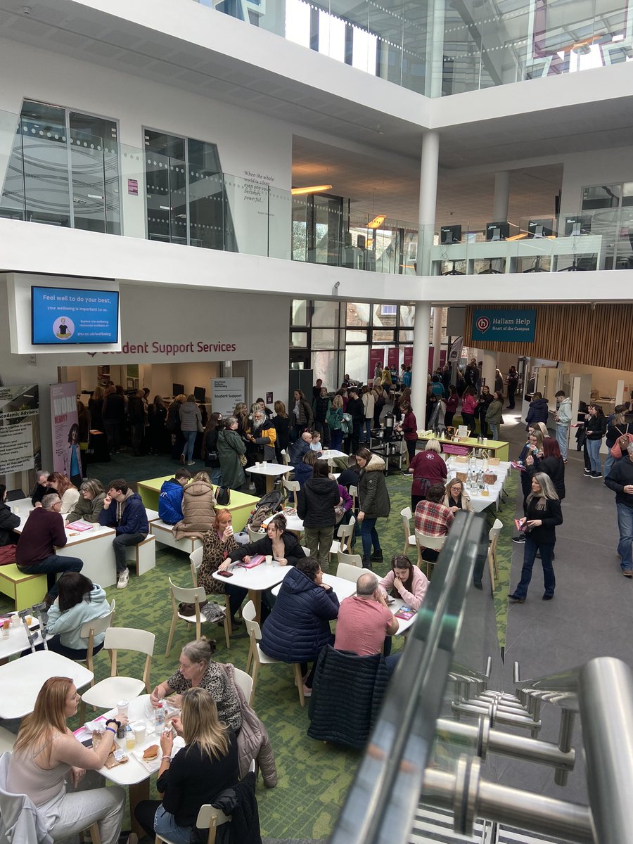 rawnico's tweet photo. Lovely to see so many prospective students at our March Course Open Day #teamhallam @sheffhallamuni plus the sun is shining 😎 Lots of our fabulous students and staff available to answer any questions 🎓 https://t.co/MOSl90f26G
