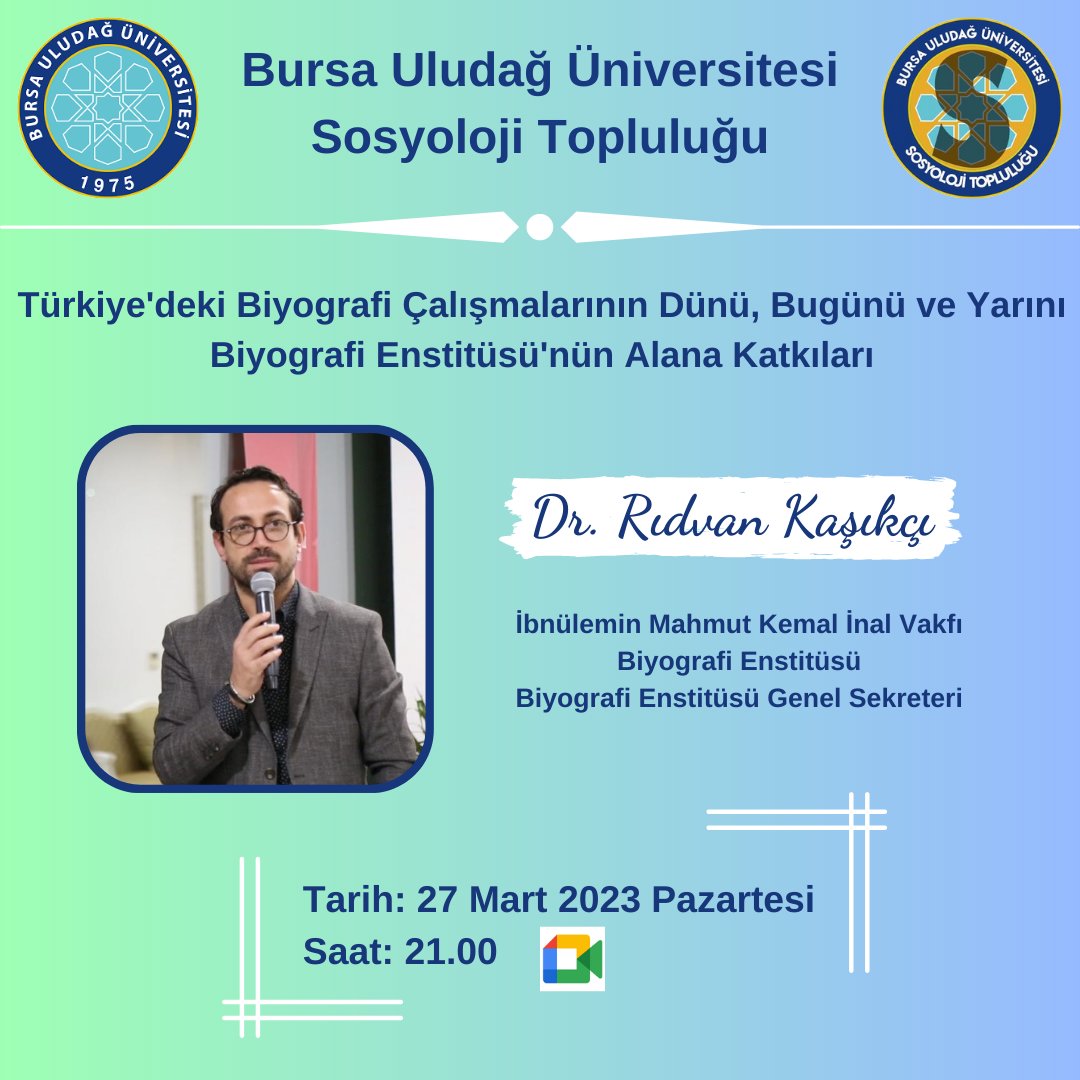 USosyoloji's tweet photo. Herkese merhaba,
Yeni bir etkinlik ile karşınızdayız.
Etkinlik linki, etkinlikten 10 dakika ��nce sizlerle paylaşılacaktır.
Konuğumuza sormak istediğiniz soruları bu linkten bize ulaştırabilirsiniz: https://t.co/DgUNynMy4J 
@SafderunTarih https://t.co/mEHWcsYMsz