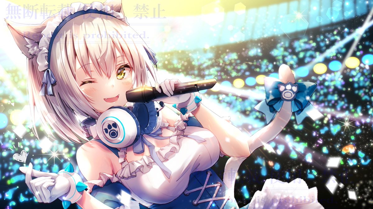 「サムネ担当しました!!現在今まさに3DLIVE中なのでぜひ見に行ってくださいー!」|秋かかお@依頼受付停止中のイラスト
