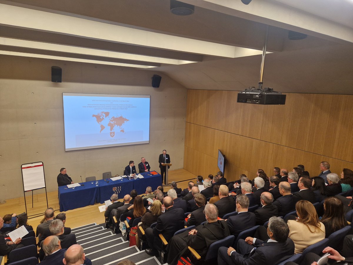 orderofmalta's tweet photo. The Grand Hospitaller @a_defranciscis at the #OrderofMalta International Hospitallers Conference. https://t.co/17eTAzZCEj