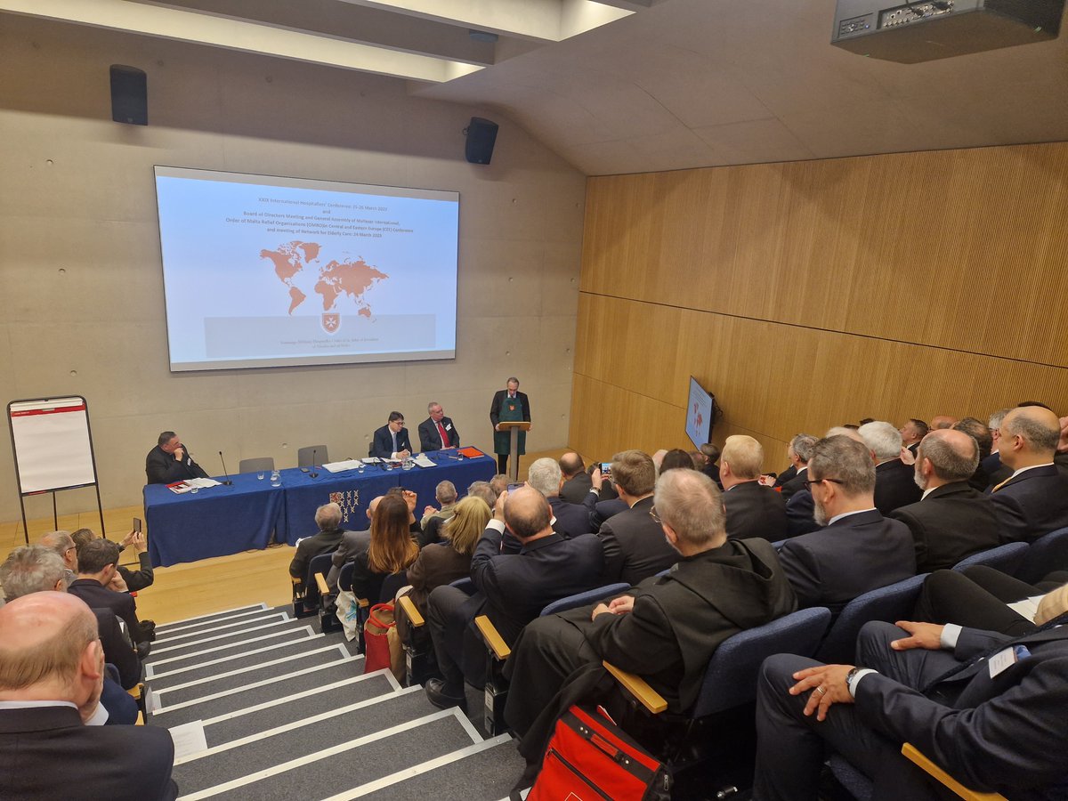 The Grand Hospitaller <a href="/a_defranciscis/">Sandro de Franciscis ن 🇪🇺</a> at the #OrderofMalta International Hospitallers Conference.