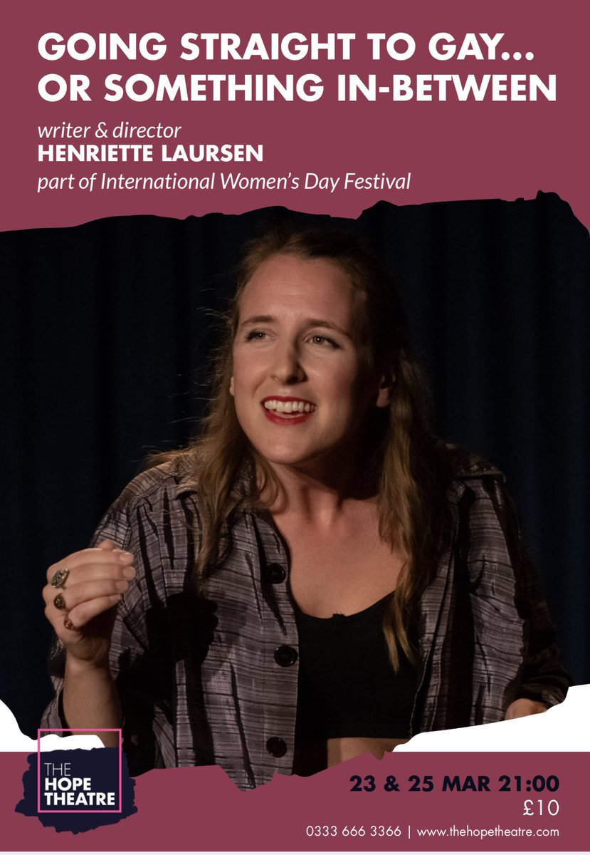No Saturday plans? We’ve got you covered! We have THREE incredible shows on at <a href="/TheHopeTheatre/">The Hope Theatre</a> today. Your final chance to experience our #IWD Festival, so don’t miss it! 
🕰 2:30, 7 and 9
#londontheatre #pubtheatre #fringetheatre #whatsonlondon