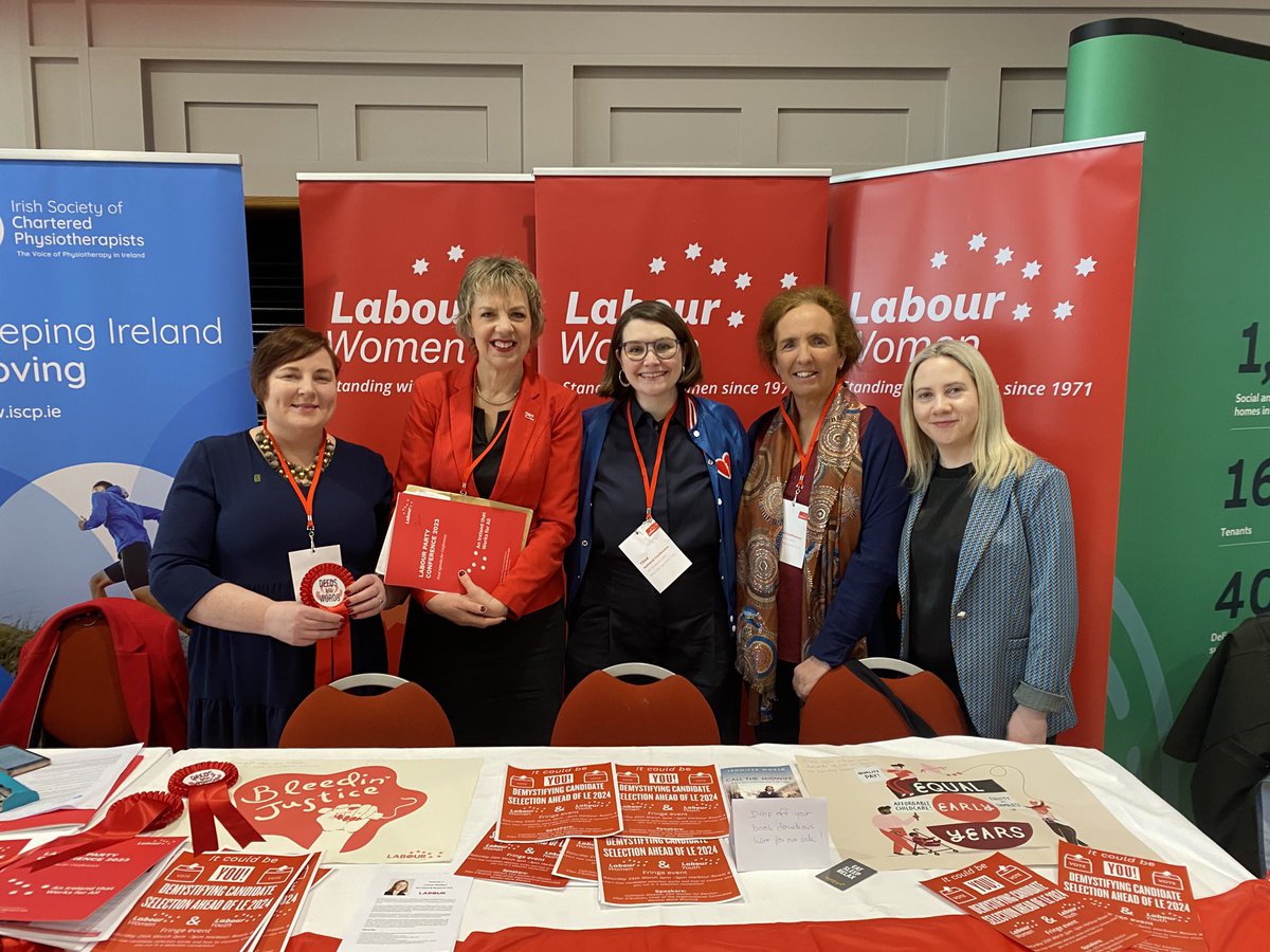 hannahmdeasy's tweet image. All set for a great day at #LP23 As ever surrounded by so many strong ⁦@labourwomen⁩ doing their bit to build #AnIrelandforAll ⁦@BridinM⁩ ⁦@ivanabacik⁩ ⁦@Harmonica26⁩