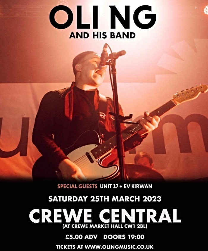 nantwichnews's tweet photo. WHAT'S ON: Young Nantwich band #Unit17 to make live paid debut at Crewe Central tonight supporting Oli Ng - details here https://t.co/hdR9iXqDAL https://t.co/nawzn0oBI8