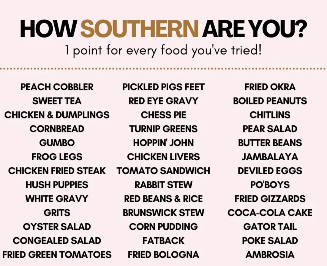 You are what you eat! So just how Southern are you? 😊

Drop your score in the comments! #DiscoverSC