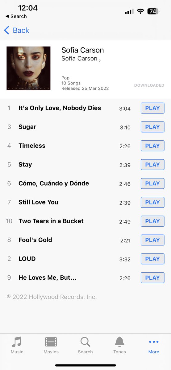 sofisticarson's tweet image. Happy 1 year to this album 🤍 @SofiaCarson #SC1