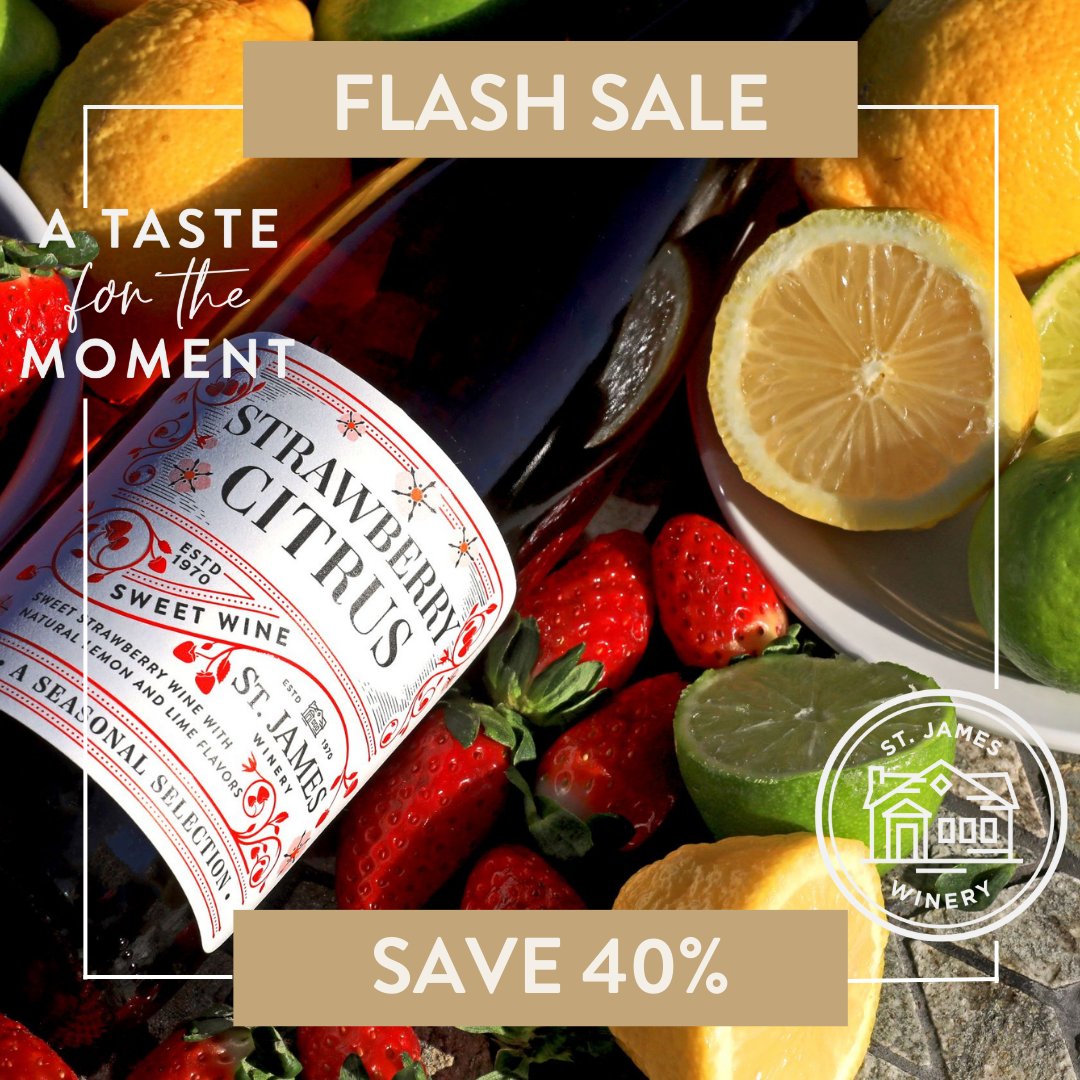 It's a great weekend for a FLASH SALE! 🎉 Shop our award-winning seasonal wines and save 40% this weekend only! 🍷

Shop &amp; Save 40% Today: ow.ly/N2k950NrHoj 

Order March 25 - 26 to save on fan favorites Cranberry, Peachy Sangria, Strawberry Citrus, and Cranberry Bubbly.