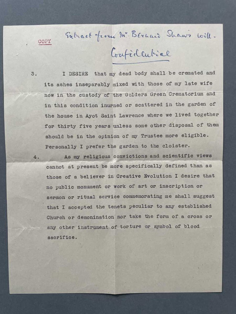 NLIreland's tweet photo. We recently acquired #letters from #ShaneLeslie, #AlanDon, and #BrianDurwin to William Cecil de Pauley, Dean of St Patrick's Cathedral, regarding #BernardShaw's ashes, 1950;
https://t.co/E7YNRIDtei. https://t.co/ZE6m3o9W9W