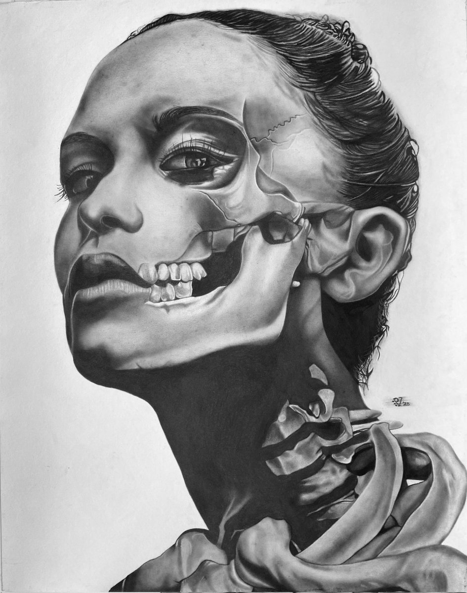 petaarts's tweet image. Here's the completed work, took me four weeks.
Title: Ossarium: Bones of the Dead.
"...from dust we came, to bones we shall return.
Beauty to ashes, live while you live..."
🛒Original artwork for sale. Limited prints available upon request.
Like, comment, RT.
T for Trouble. 😂❤
