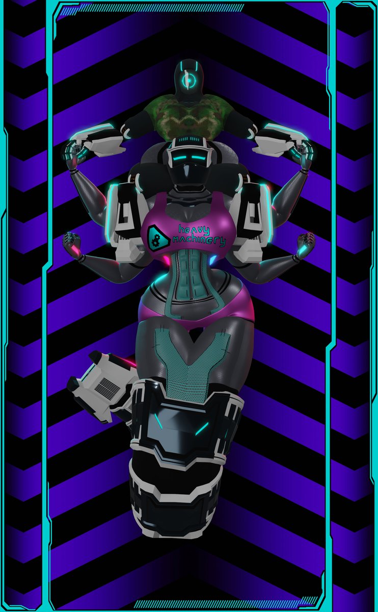020_SARIA's tweet photo. #MechaMarch day 24! A cute LAN-IA and COBALT render <3

Remember, any time there's a cobalt shooting from somewhere, there's a LAN-IA not too far away ready to jump in and defend her <3 https://t.co/eMbyOEiF7T