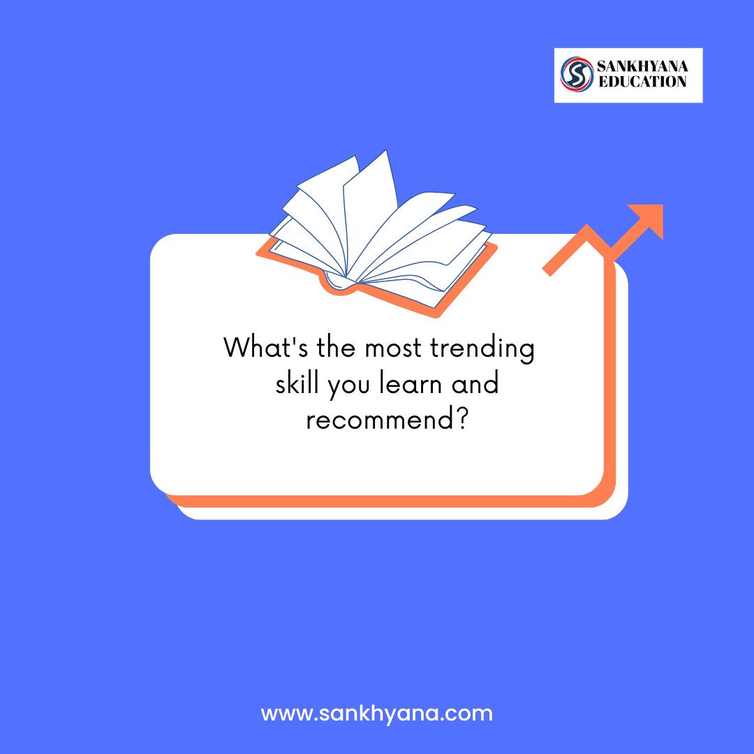 sankhayana's tweet photo. What's the most trending skill you learn and recommend?
Visit our website : https://t.co/54iIQjVfa0
#q&apost #questionablepost #sankhyana #sankhyanaeducation #trendingskill #recommendingskill https://t.co/k9YJJImQmt