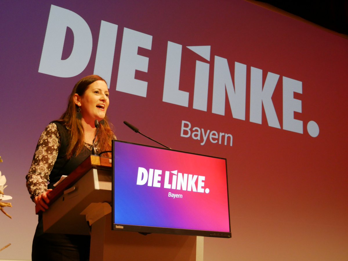 Wir freuen uns, dass unsere Parteivorsitzende @Janine_Wissler auf unserem #linkelpt in #Erding zu Gast ist. Sie spricht den streikenden Kolleg*innen im Öffentlichen Dienst und bei der Bahn ihre Solidarität aus. #zusammengehtmehr @_verdi @gew_bund