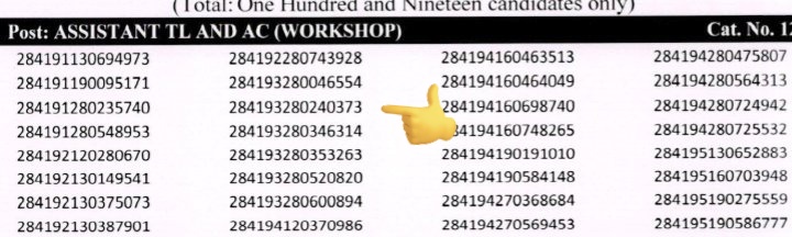 banothnagesh999's tweet photo. @SCRailwayIndia
Sir my score is 64 ST CATEGORY C1 medical
Not selected in final panel list of rrc group d but less than that of my score which is 60 got selected in the workshop post he also St category medical standard for workshop post is C1 only please do the justice 🙏 https://t.co/WvKDuJSJIQ
