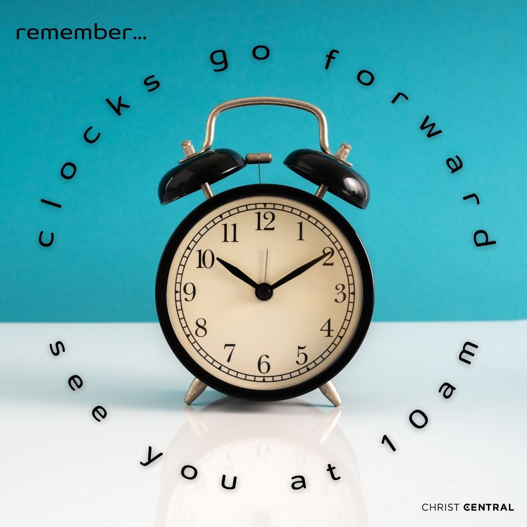 Insta:instagram.com/p/CqNa5D7IB-7/ // Remember - the clocks go forward tonight, so you have one hour less beauty sleep!
See you 10am Sunday to worship God at Christ Central!
#daylightsaving #onehour #church #ChristCentral